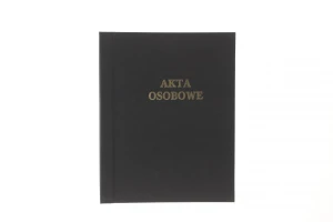 Teczka do akt osobowych zadrukowana ABCDE A4 czarny tektura Warta (339-107)