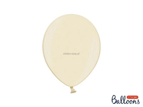 Balon gumowy Partydeco Party Deco BALONY STRONG METALLIC metalizowany 50 szt biały tytanowy (SB12M-008/50)