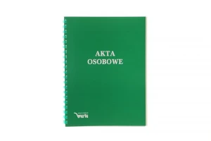 Teczka do akt osobowych ABCDE niezadrukowana A4 zielony karton Warta (1824-339-094)