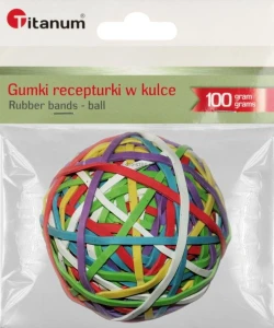 Gumki recepturki Titanum w kulce 100g śr. (mix)mm