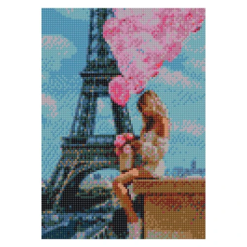 Zestaw kreatywny Flamingo Line Diamentowa mozaika 30x40cm Wieża Eiffla (TSGK74715)
