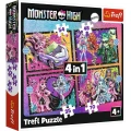 Puzzle Trefl Planeta Milo Elekryzujący dzień Monster High 4w1 el. (34655)