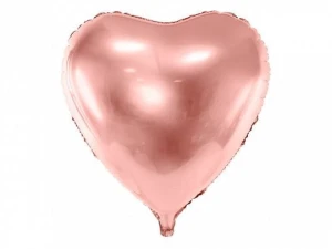 Balon foliowy Partydeco Serce, 72x73cm, różowe złoto 28cal (FB77M-019R)