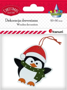 Ozdoba drewniana Titanum Craft-Fun Series Zawieszka pingwin (SDGJ-408)