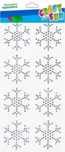 Kryształki Craft With Fun Samoprzylepne SNIEZKI srebrne (501453)