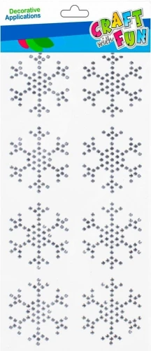Kryształki Craft With Fun Samoprzylepne SNIEZKI srebrne (501453)