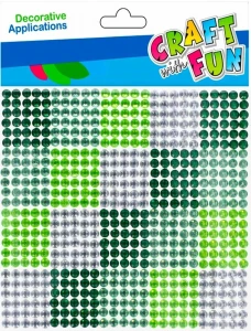 Kryształki Craft With Fun Samoprzylepne Zielone zielone (501431)