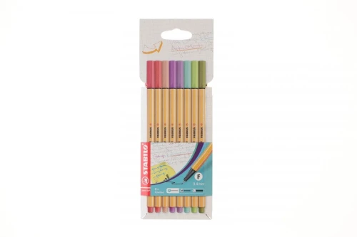 Cienkopis Stabilo, mix 0,4mm 8kol. (88/8-04)