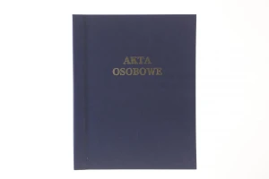Teczka do akt osobowych Warta sztywny grzbiet, zadrukowana ABCDE A4 granatowy karton (339-106)