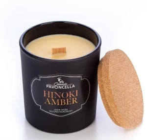Świeczka ozdobna Pavoncella Classico Hinoki Amber czarna 135 g (5905711530097)