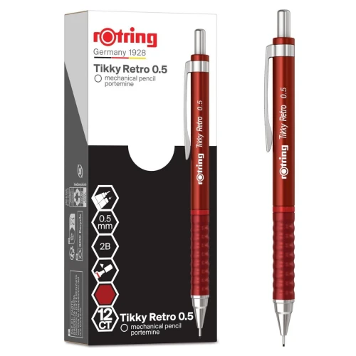 Ołówek automatyczny Rotring TIKKY RETRO RED MP 0,5 (2202568)