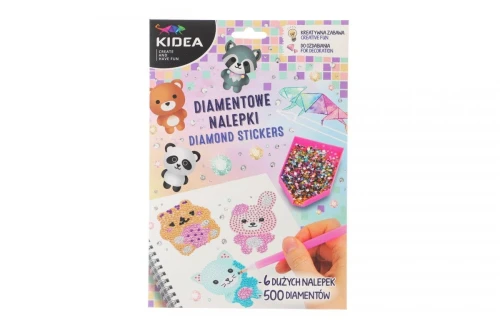Mozaika Kidea Wesołe zwierzęta NAKLEJKI DIAMENTOWE (NDWZKA)