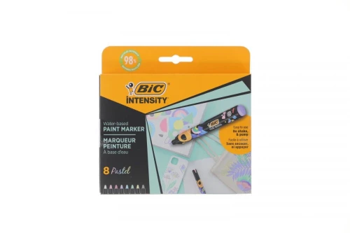 Marker specjalistyczny Bic AKRYLOWE pastelowe 8SZT, mix okrągła końcówka (527429)