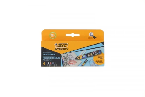 Marker specjalistyczny Bic AKRYLOWE 4SZT, mix okrągła końcówka (527423)
