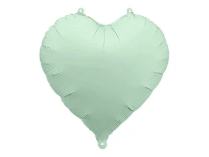 Balon foliowy Partydeco serce zieleń, 45cm 18cal (FB9T-012)