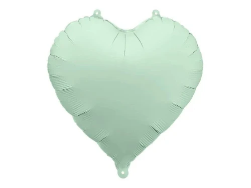 Balon foliowy Partydeco serce zieleń, 45cm 18cal (FB9T-012)