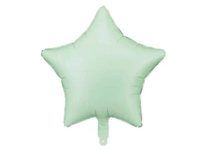 Balon foliowy Partydeco gwiazda zieleń, 48cm 19cal (FB3T-012)