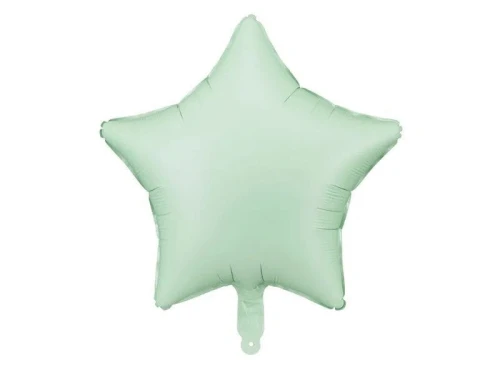 Balon foliowy Partydeco gwiazda zieleń, 48cm 19cal (FB3T-012)