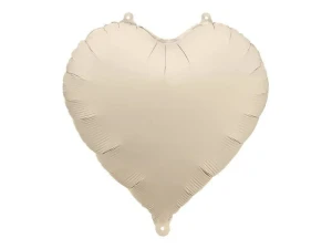 Balon foliowy Partydeco serce jasny beż, 45cm 18cal (FB9T-013J)