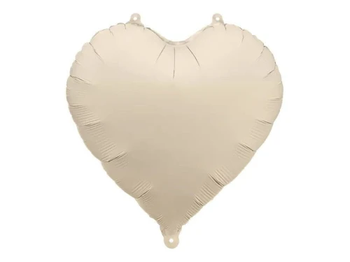 Balon foliowy Partydeco serce jasny beż, 45cm 18cal (FB9T-013J)