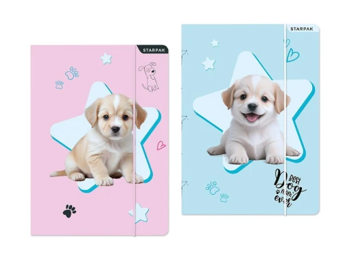 Teczka kartonowa na gumkę Doggy A4 mix Starpak (559706)