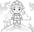 Kolorowanka Straż Pożarna 3D