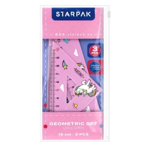Komplet geometryczny Starpak Unicorn 3 el. (538972)