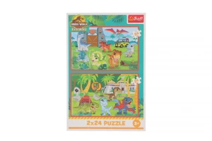 Puzzle Trefl Universal Jurassic World Małe dinozaury 2x24 el. (34437)