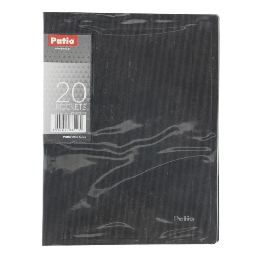Teczka ofertowa Patio A5 kolor: czarno-pomarańczowy 20 kieszeni (PAT2232/N/01)