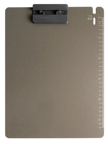 Deska z klipem (podkład do pisania) Tetis Z PODZIAŁKĄ A4 szara (BD650-S)