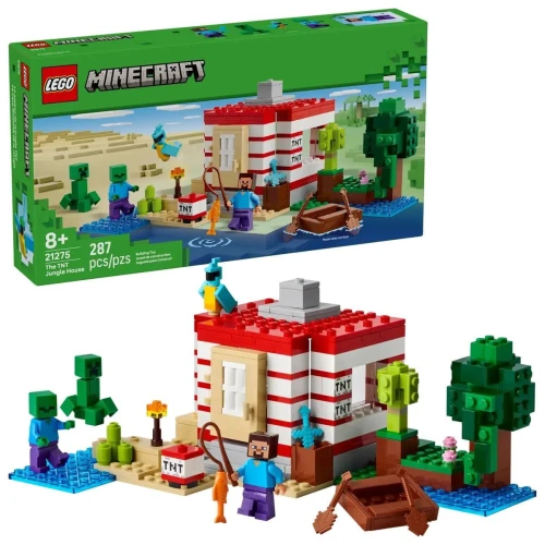 Klocki konstrukcyjne Lego Minecraft Dom TNT w dżungli (21275)