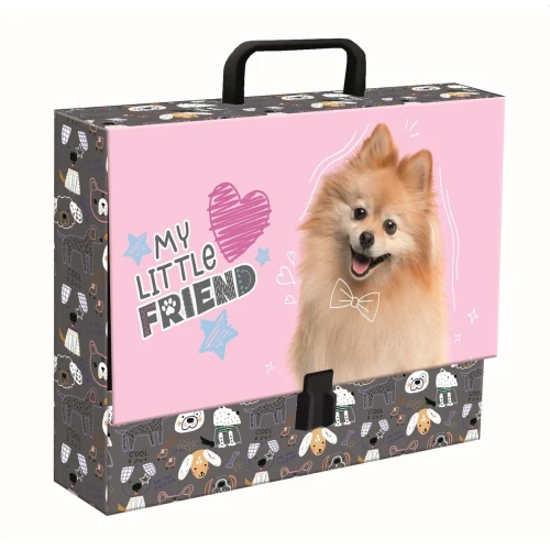 Teczka kartonowa na zatrzask My Little Friend Sweet Pomeranian mix Unipap