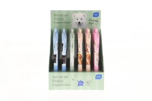 Długopis żelowy Interdruk PUPPY SIGN zgripem niebieski 0,7mm (żelowy)