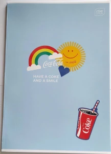 Zeszyt Interdruk COCA COLA MAT+UV A5 32k. 70g trzy linie