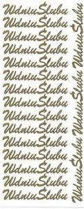 Naklejka (nalepka) Farro W dniu ślubu złote (100)