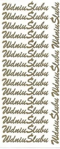 Naklejka (nalepka) Farro W dniu ślubu złote (100)
