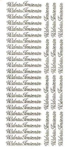 Naklejka (nalepka) Farro W dniu imienin złote (067)