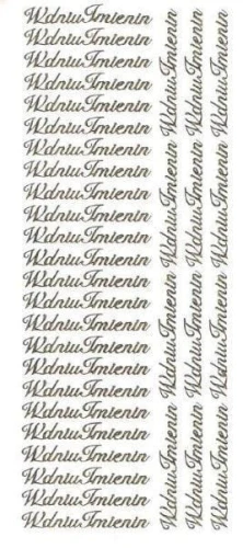 Naklejka (nalepka) Farro W dniu imienin złote (067)