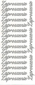 Naklejka (nalepka) Farro Zaproszenie srebrne (101)