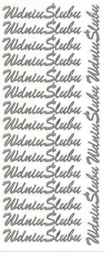 Naklejka (nalepka) Farro W dniu ślubu srebrne (100)