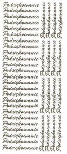 Naklejka (nalepka) Farro podziękowanie złote (084)