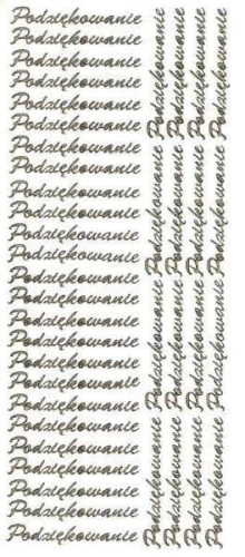 Naklejka (nalepka) Farro podziękowanie złote (084)