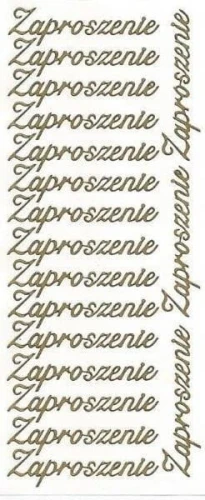 Naklejka (nalepka) Farro Zaproszenie złote (101)