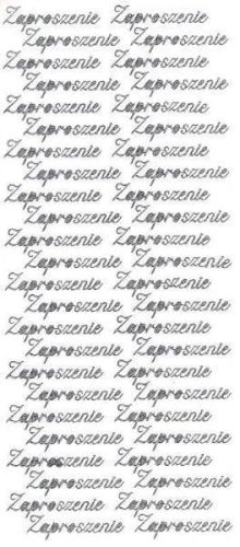 Naklejka (nalepka) Farro Zaproszenie srebrne (004)
