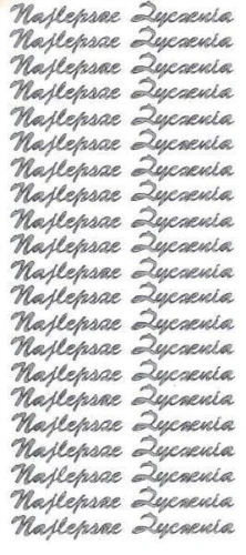 Naklejka (nalepka) Farro Najlepsze życzenia srebrne (008)