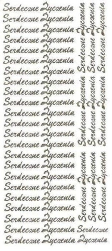 Naklejka (nalepka) Farro Serdeczne życzenia złote (002)