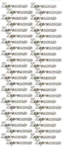 Naklejka (nalepka) Farro Zaproszenie złote (004)