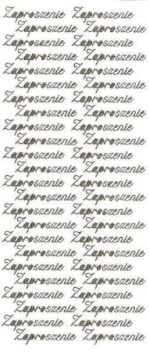 Naklejka (nalepka) Farro Zaproszenie złote (004)