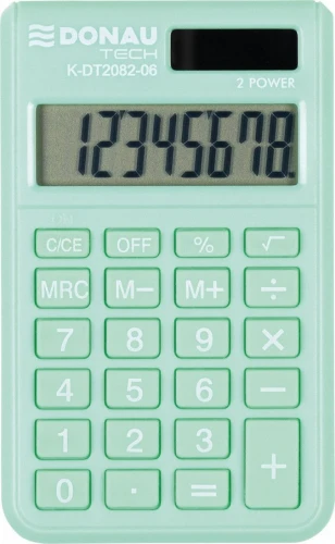 Kalkulator kieszonkowy Donau Tech jasnozielony (K-DT2082-06)