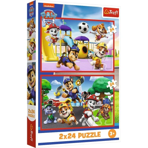 Puzzle Paw Patrol Psi dzień zabaw 2x24 el. Trefl (34433)